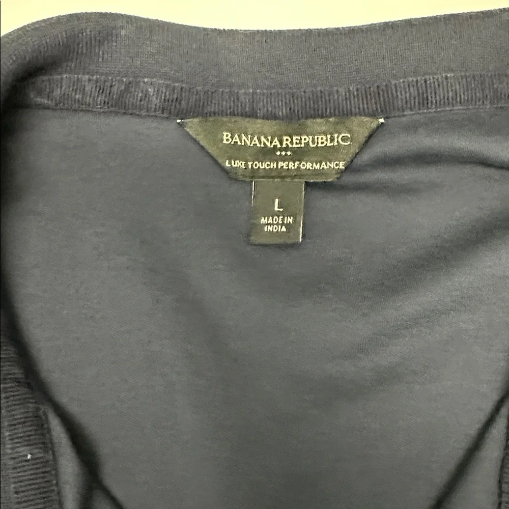 Banana‎ Republic Men's Luxe Touch Performance Navy Polo Shirt
